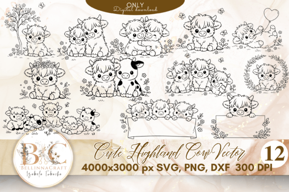 Adorable Highland Cow SVG Bundle: A Guide for Crafters and Designers