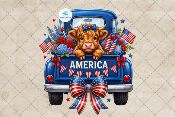 Choosing the Right Highland Cow 4th of July PNG for Patriotic Sublimation Projects