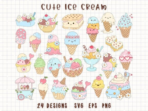 Cute Ice Cream SVGs for Sweet Designs