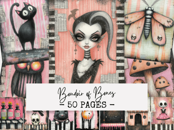 Embracing the Creepy-Cute Aesthetic: A Professional Guide to Boudoir of Bones Junk Journal Pages