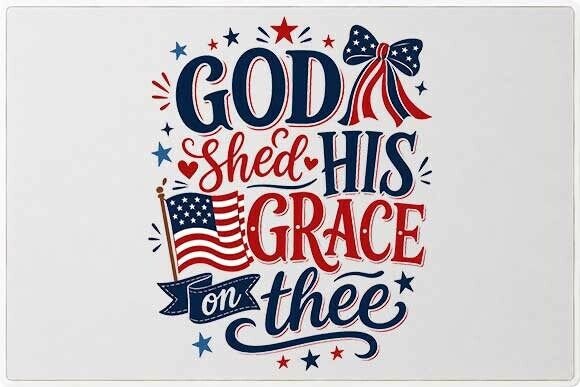 God Shed His Grace Patriotic PNG