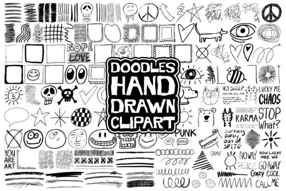 Hand Drawn Doodles and Scribbles 156 PNG: Elevating Your Creative Projects with Authentic Imperfection