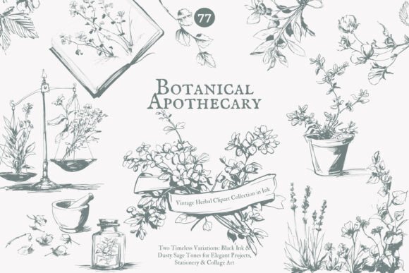 Integrating the Apothecary Clipart Vintage Set into Your Creative and Business Workflows