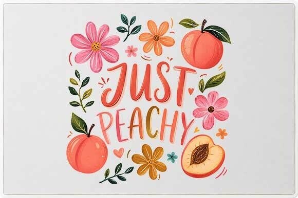 Just Peachy Floral Graphic PNG: A Versatile Asset for Modern Creators