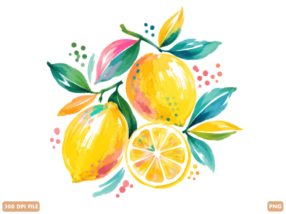 Lemon Citrus Watercolor PNG: A Versatile Digital Asset for Modern Creatives