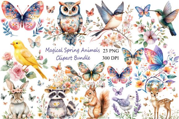 Magical Spring Animals Watercolor: A Creative Resource for Seasonal Design