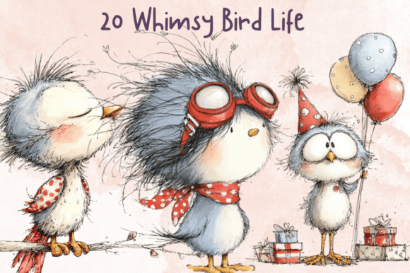 Storybook Whimsy Bird Clipart Set Guide