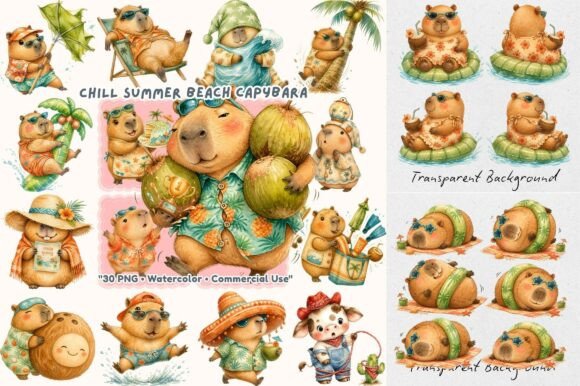 Summer Beach Capybara Watercolor: A Practical Guide for Designers and Crafters