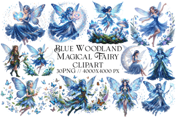 Unleashing Whimsy: The Art and Utility of Blue Woodland Magical Fairy Clipart