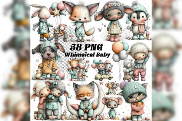 Whimsical Baby Animal Journal Clipart: Elevating Digital Craft with a Storybook Aesthetic