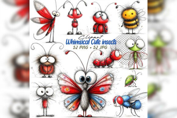 Whimsical Cute Bug Clipart Set: A Guide to Playful Watercolor Design