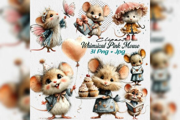Whimsical Pink Mouse PNG Clipart: A Guide to Soft Pastel Digital Design